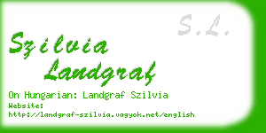 szilvia landgraf business card